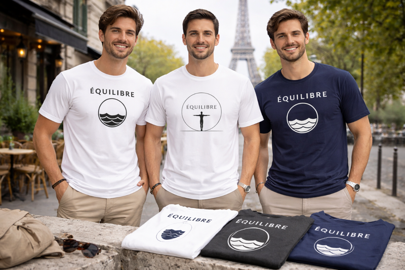 ÉQUILIBRE T-Shirt Signature Edition premium minimalist T-shirt design