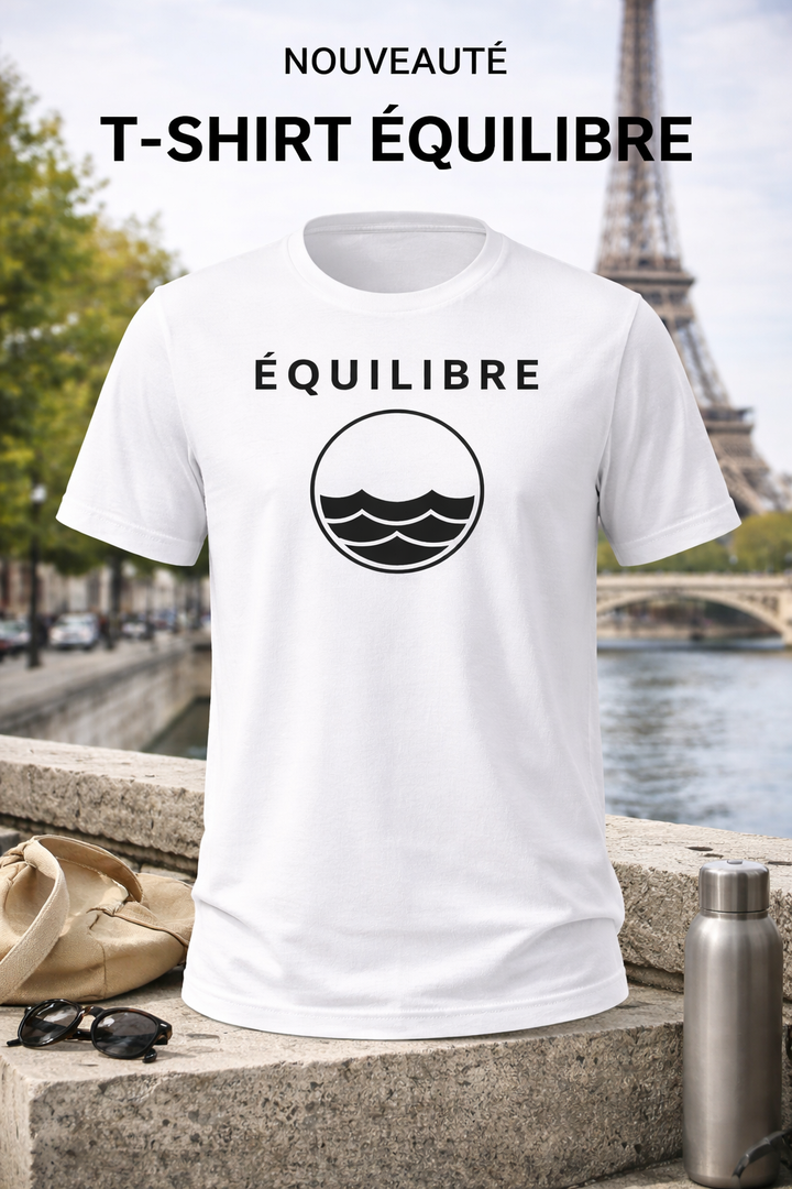 ÉQUILIBRE Signature Balance Tee Minimalist PREMIUM T-Shirtfront view minimalist style premium cotton casual fashion