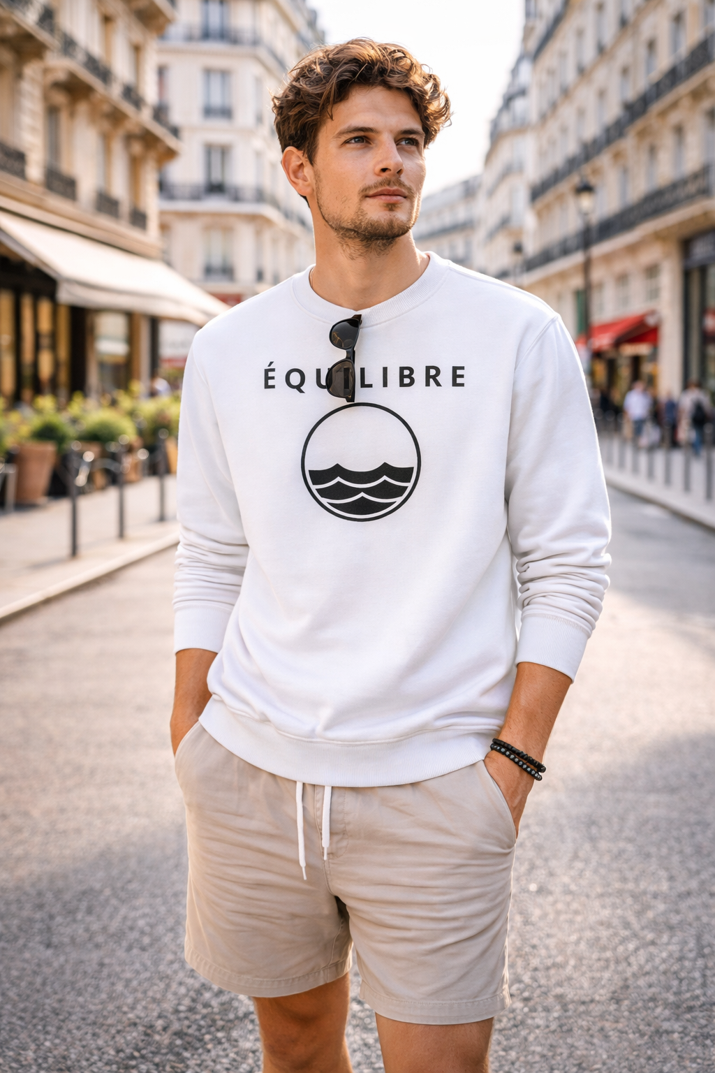 ÉQUILIBRE Signature Premium Sweatshirt  multiple colors worn stylish casual streetwear look