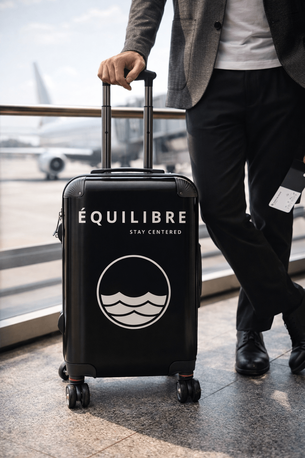 ÉQUILIBRE Suitcase Travel with Masteryall black premium luggage design travel with mastery