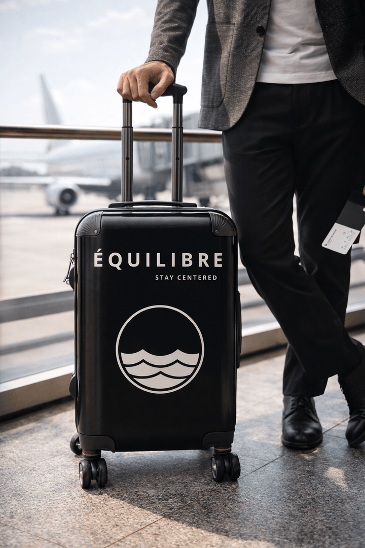 ÉQUILIBRE Suitcase Travel with Masteryall black premium luggage design travel with mastery