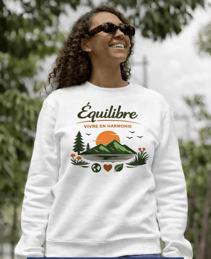 ÉQUILIBRE Live in Harmony Sweatshirt premium comfort streetwear find your calm