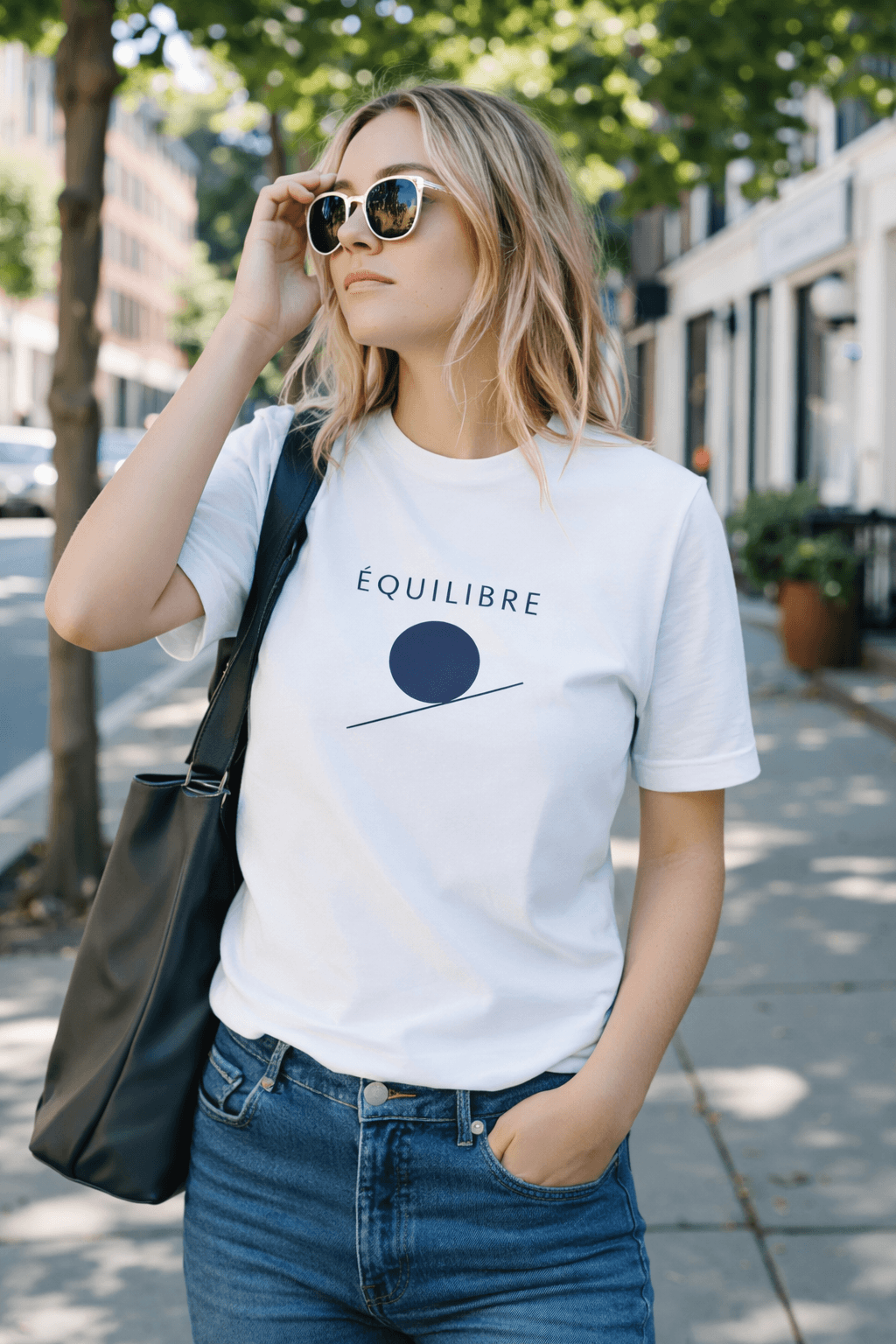 ÉQUILIBRE Minimalist Essence Tee clean design comfortable everyday wear simplicity style