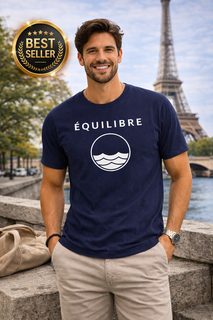 ÉQUILIBRE Signature Balance Tee Minimalist PREMIUM T-Shirt clean design everyday wear