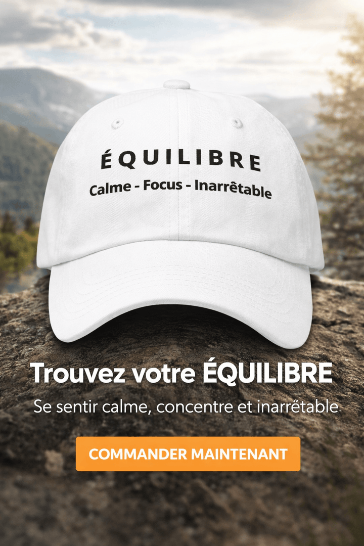 ÉQUILIBRE Calm Focus Unstoppable Cap high-quality embroidered logo cap