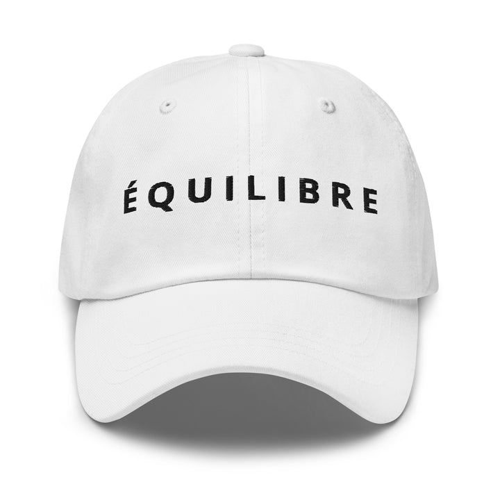 White  ÉQUILIBRE Signature Capfront view minimalist design casual fashion wear