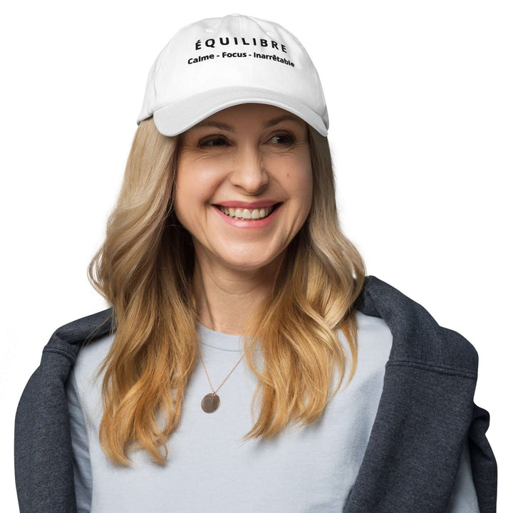 White ÉQUILIBRE Calm Focus Unstoppable Cap comfortable casual wear headwear