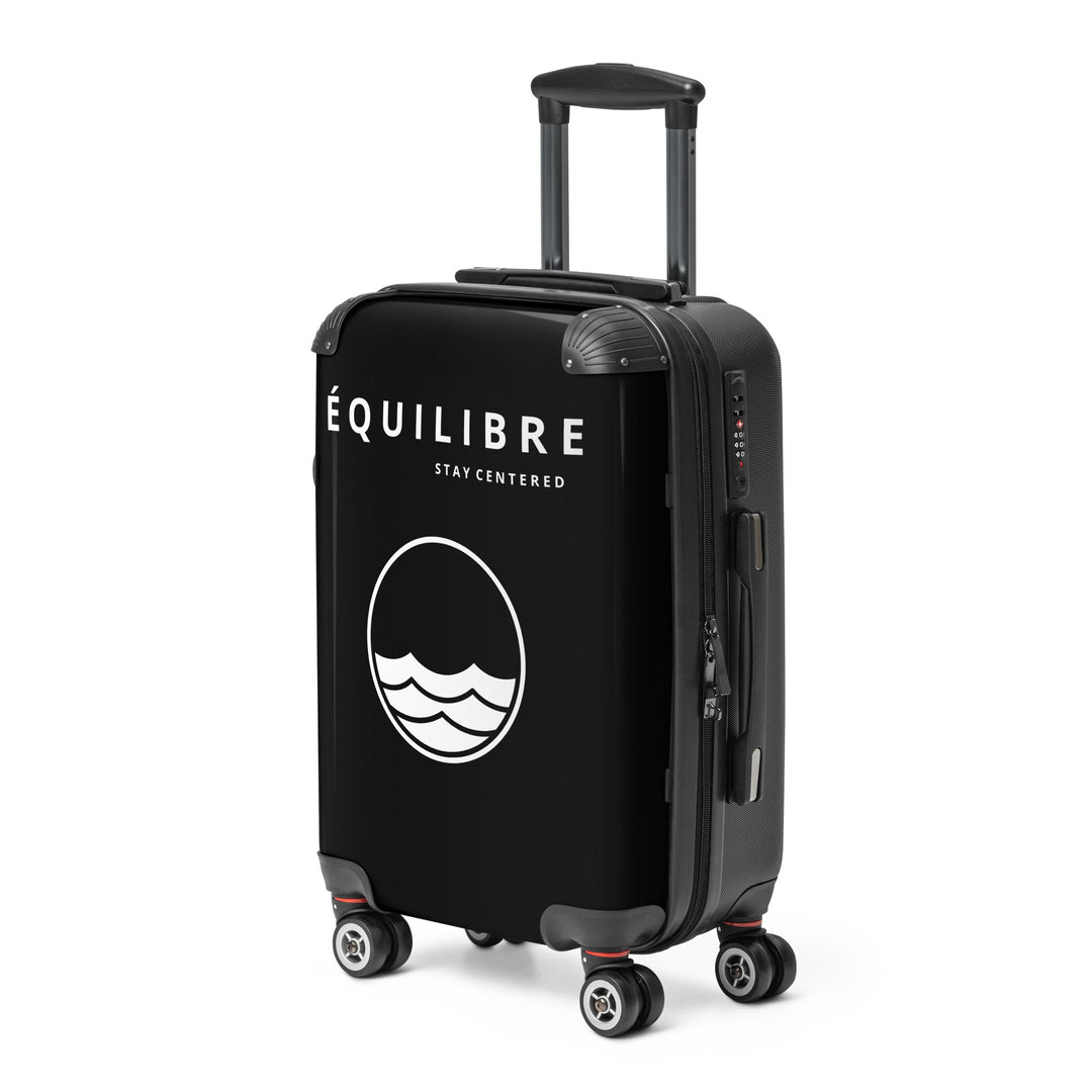 ÉQUILIBRE Suitcase Travel with Mastery black side view durable travel luggage modern design