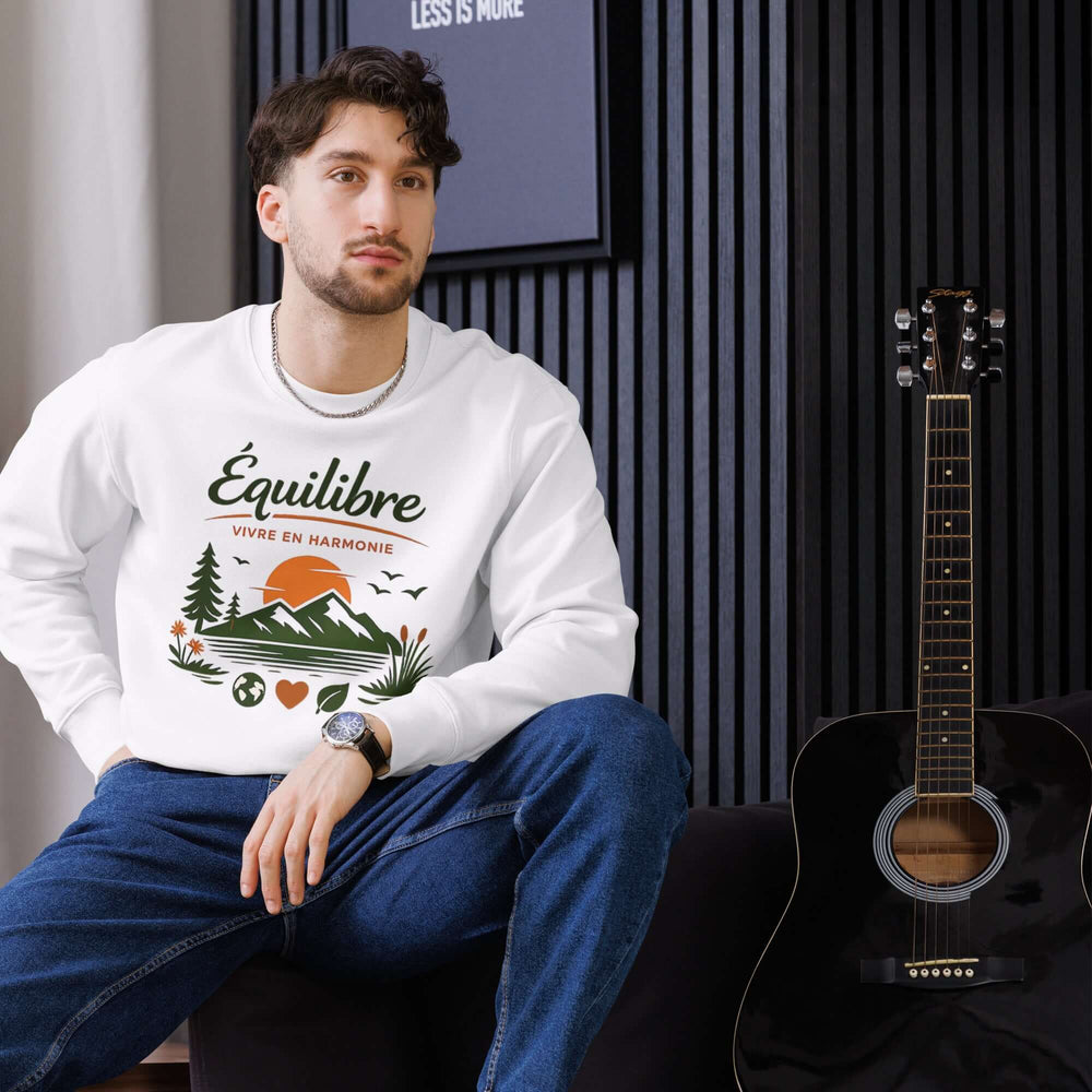 ÉQUILIBRE Live in Harmony Sweatshirt worn casually stylish outfit calm and balanced lifestyle