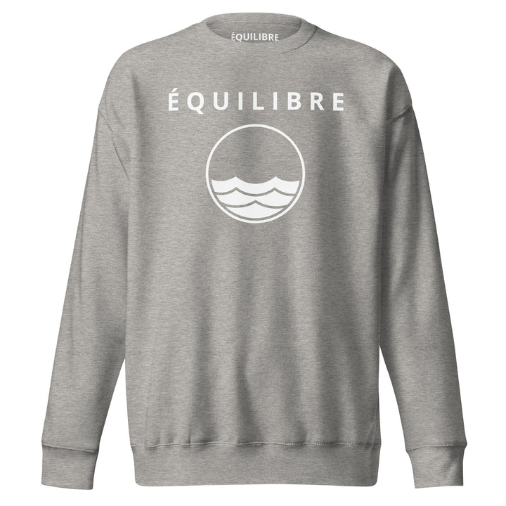 ÉQUILIBRE Signature Premium Sweatshirt  grey color soft fabric minimalist everyday wear