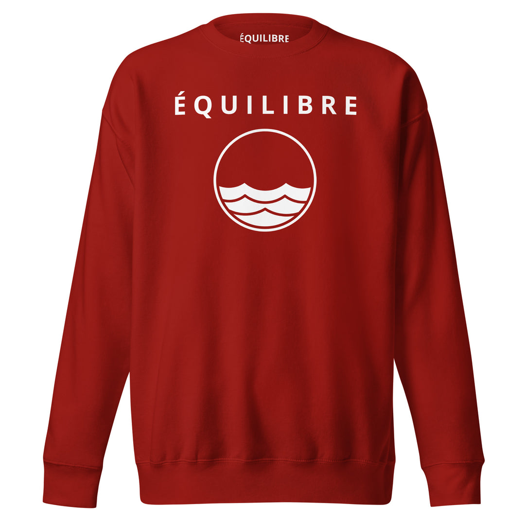 ÉQUILIBRE Signature Premium Sweatshirt  red color bold style premium casual outfit