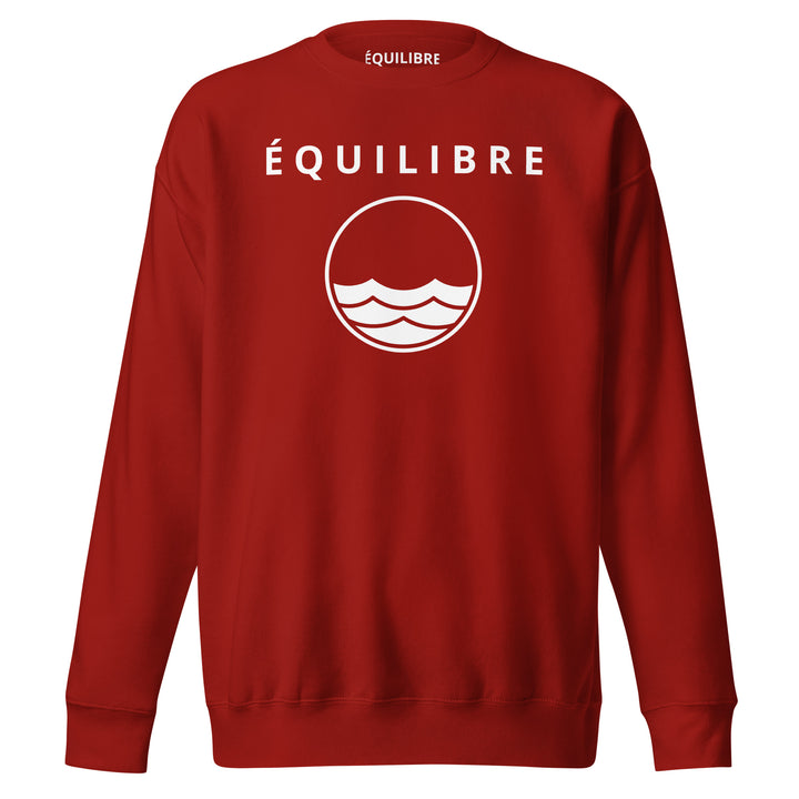 ÉQUILIBRE Signature Premium Sweatshirt  red color bold style premium casual outfit