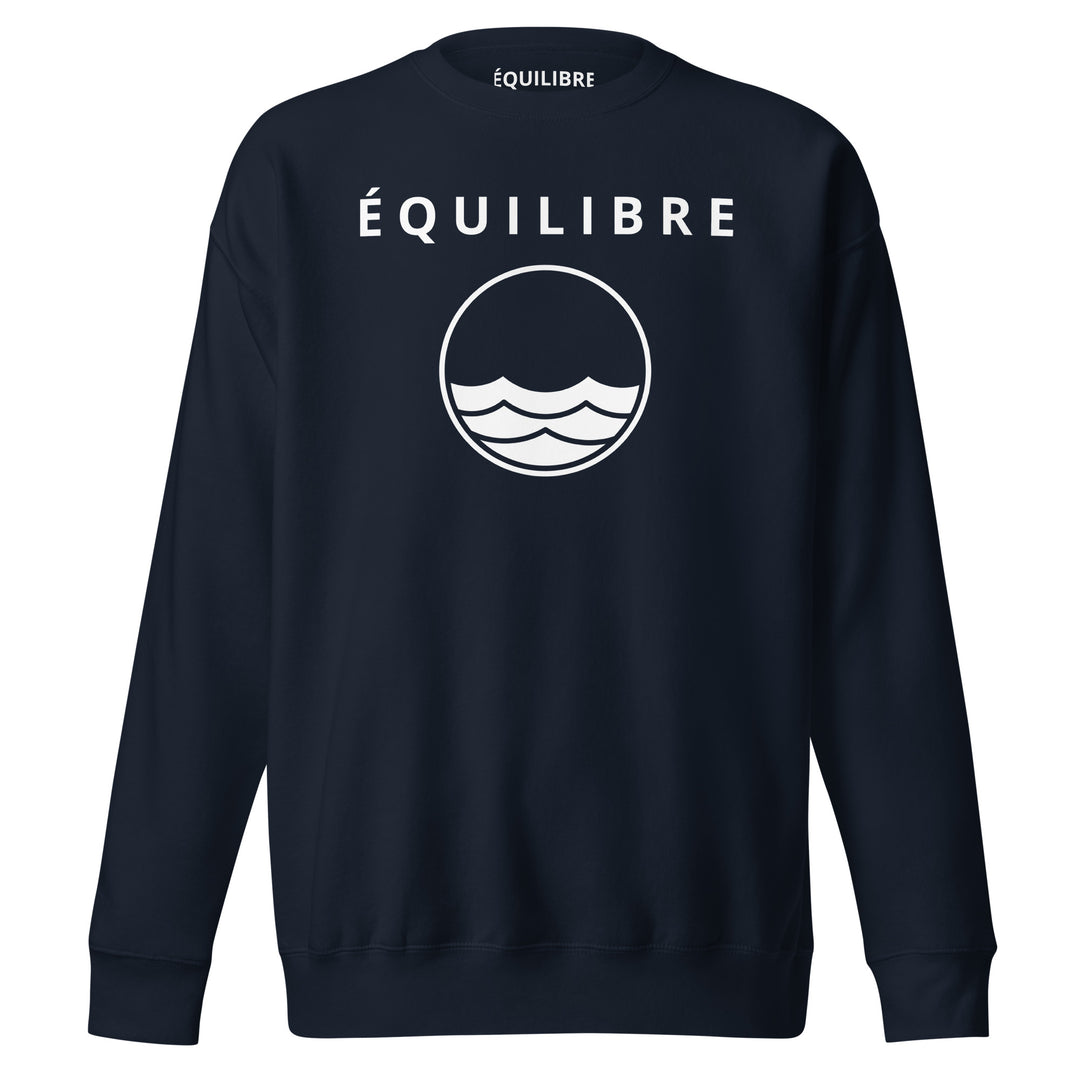 ÉQUILIBRE Signature Premium Sweatshirt black color comfortable streetwear minimalist style