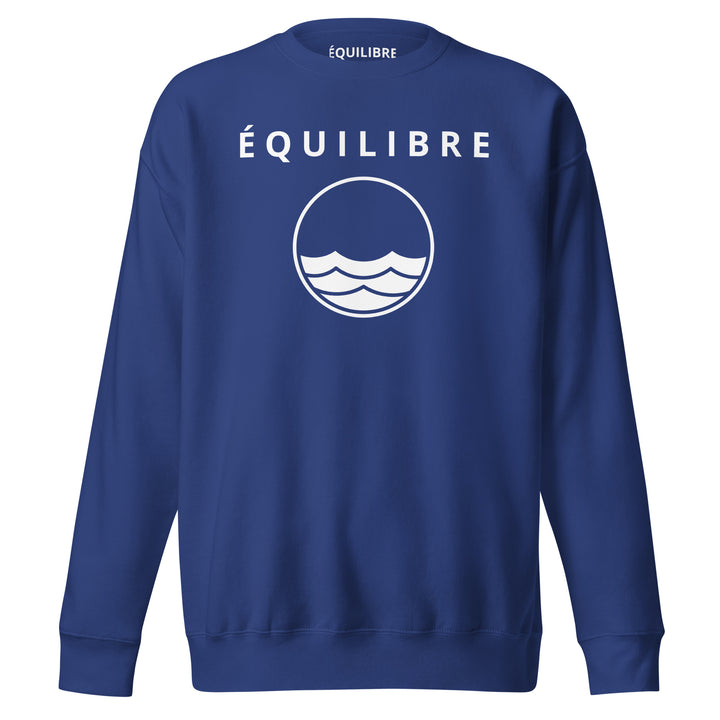 ÉQUILIBRE Signature Premium Sweatshirt  blue color relaxed fit modern fashion streetwear
