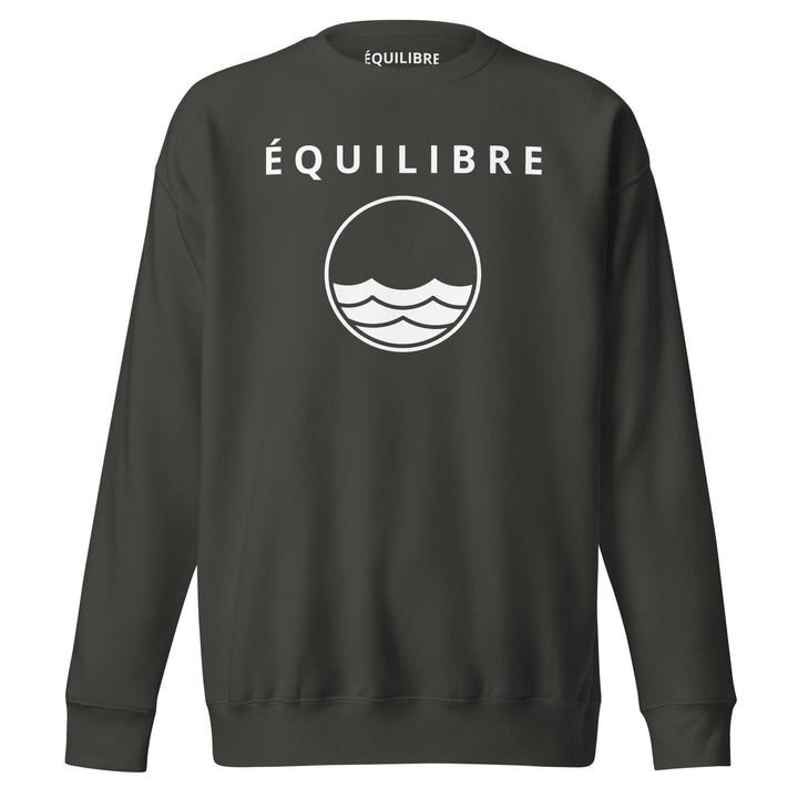 ÉQUILIBRE Signature Premium Sweatshirt  brown color soft fabric relaxed fit minimalist streetwear style