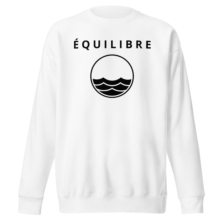 ÉQUILIBRE Signature Premium Sweatshirt white color clean design casual everyday wear