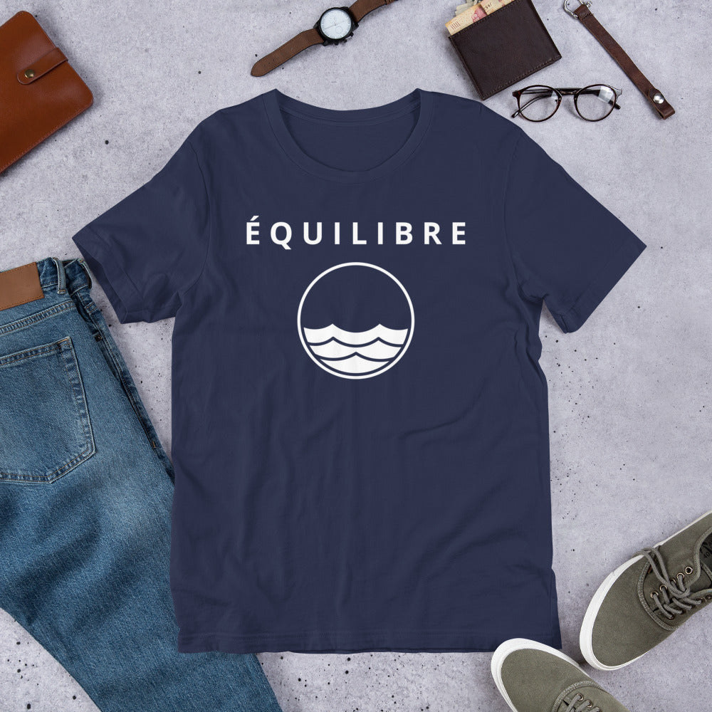 ÉQUILIBRE Signature Balance Tee Minimalist PREMIUM T-Shirt worn casually confident lifestyle minimalist everyday outfit