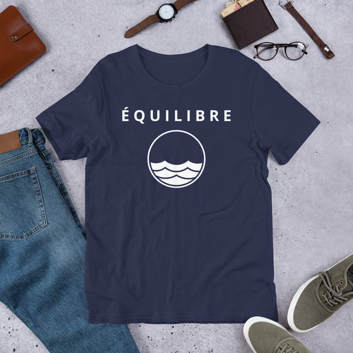 ÉQUILIBRE Signature Balance Tee Minimalist PREMIUM T-Shirt worn casually confident lifestyle minimalist everyday outfit