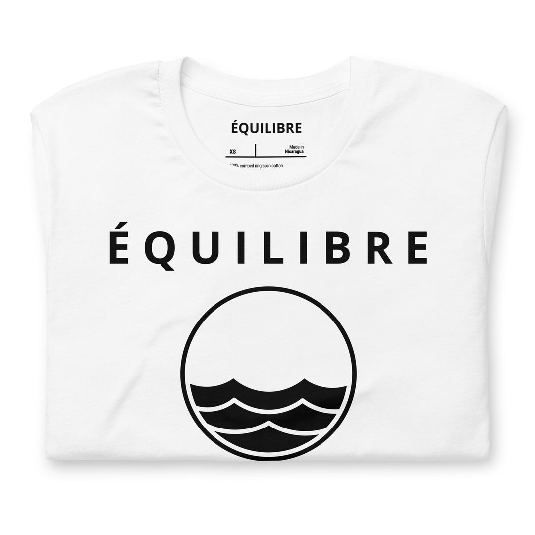 ÉQUILIBRE Signature Balance Tee Minimalist PREMIUM T-Shirt front view minimalist style premium cotton casual fashion