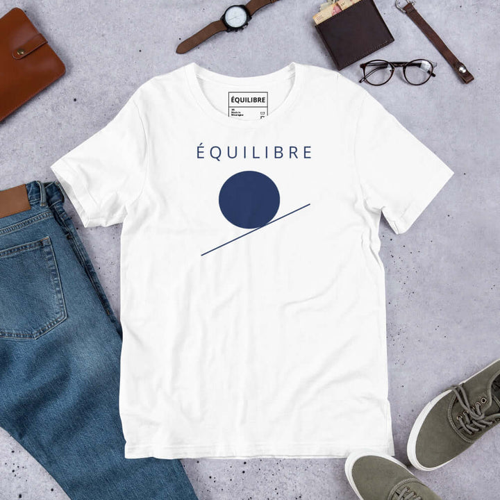 ÉQUILIBRE Minimalist Essence Tee ÉQUILIBRE Minimalist Essence Tee  front view simple aesthetic modern casual fashion